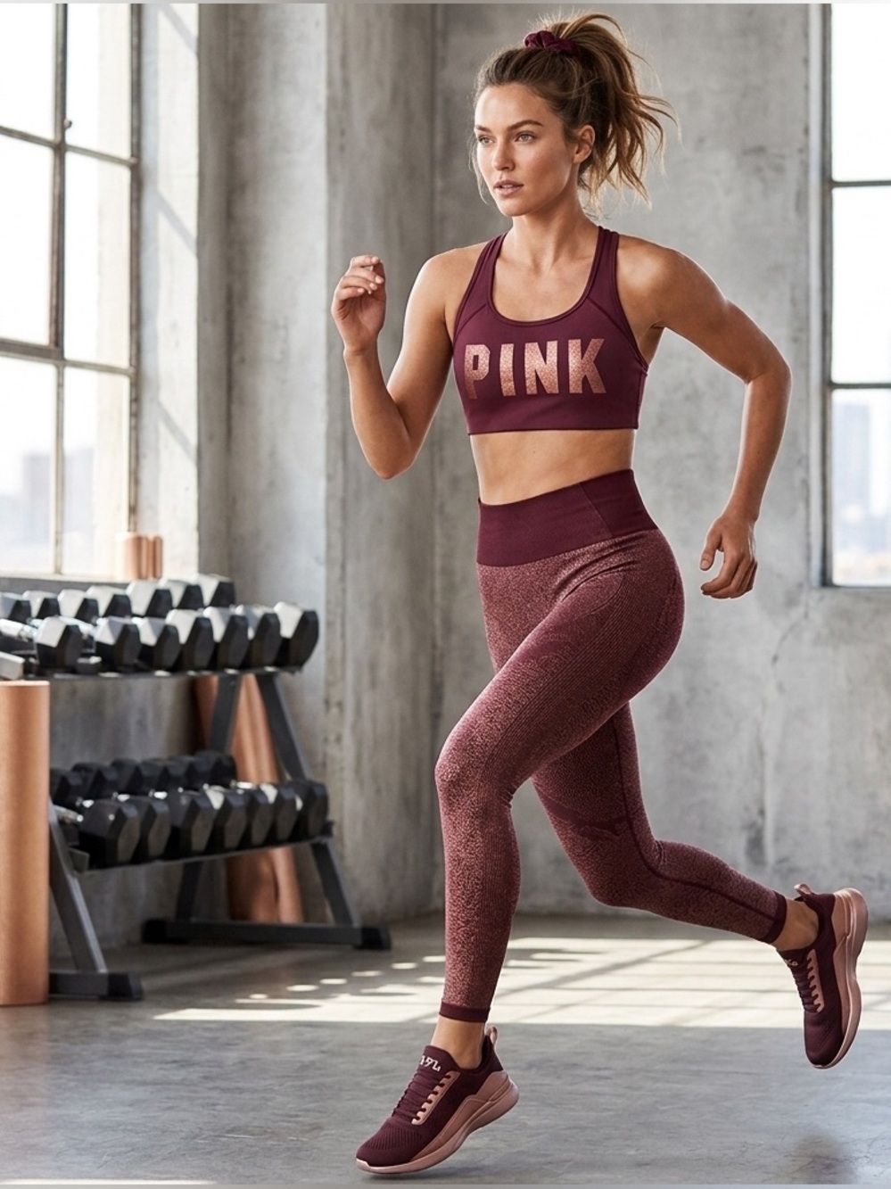 PINK Victoria’s Secret Ultimate Logo Racerback Sports Bra NWT